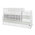 Letto MAXI PLUS NEW white+milky green /Telaio a doghe - livello 2/